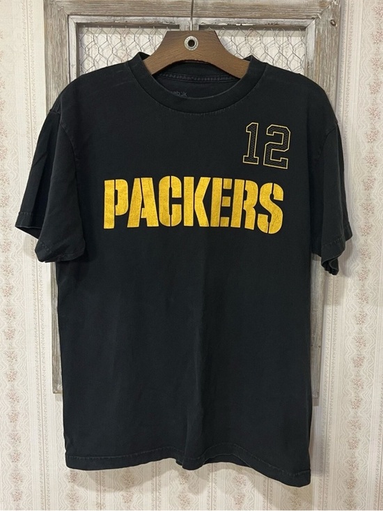 Reebok Other - Packers Black Tee with Gold Logo and "12"